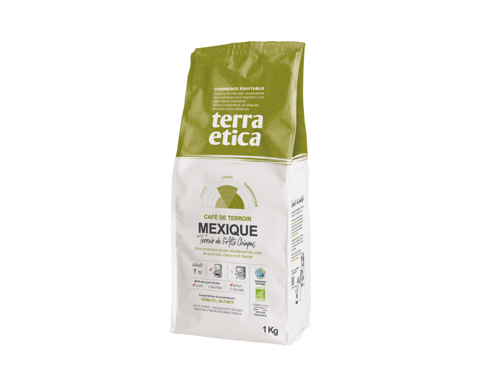 Arabica du Mexique moulu biologique et équitable 1kg Terra Etica I