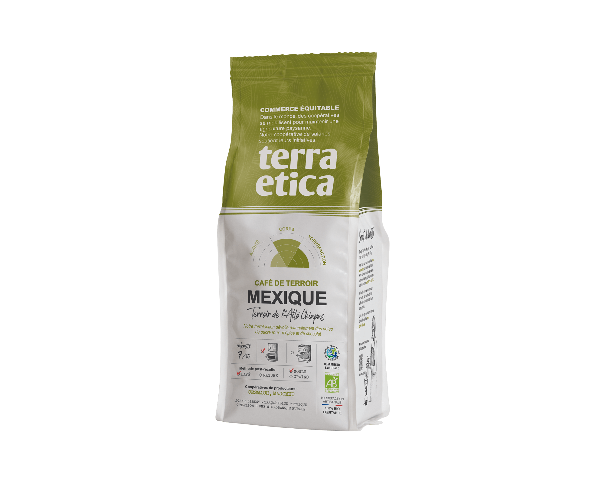 Pur arabica du Mexique moulu biologique et équitable 250gr Terra Etica I Café Michel