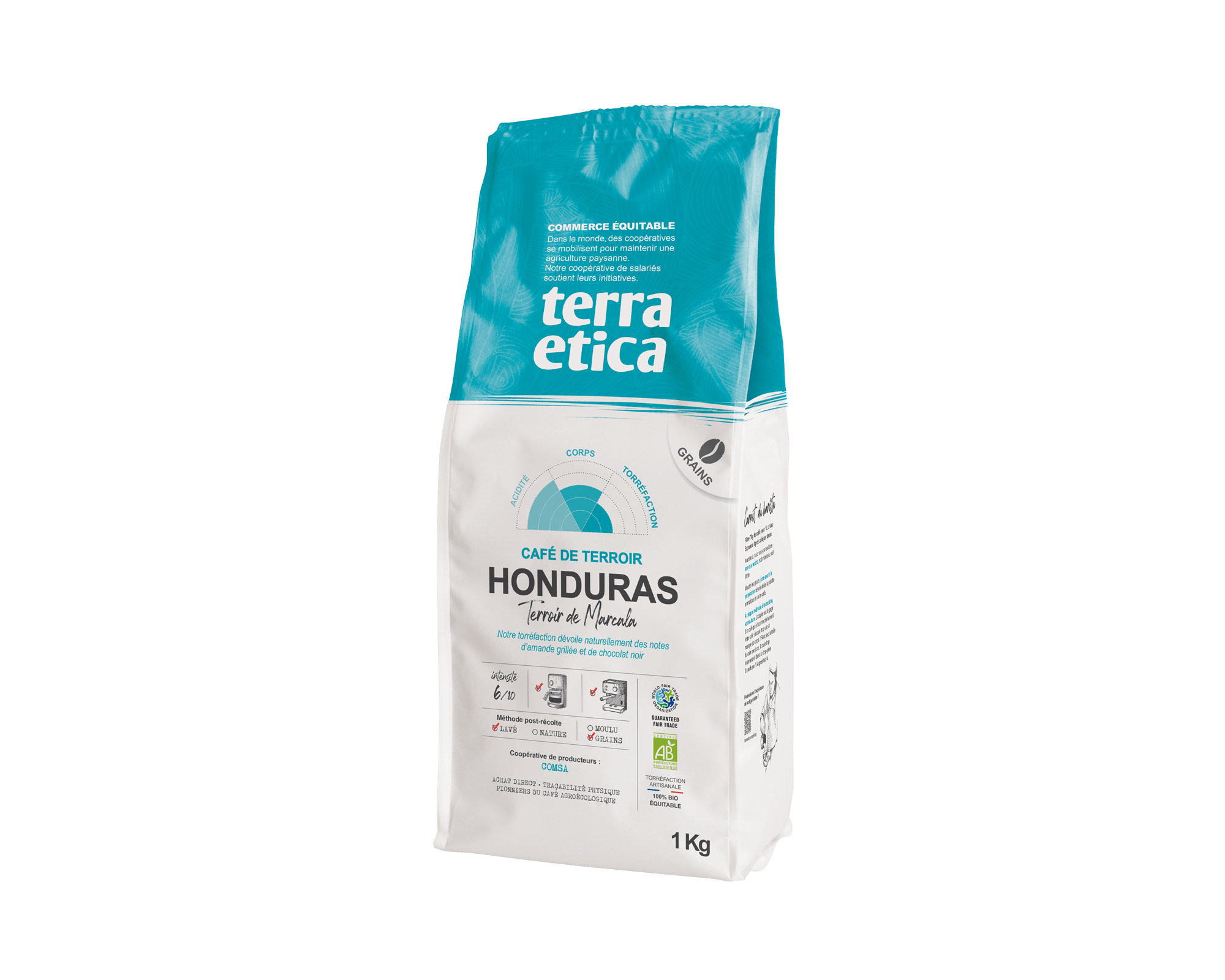 Pur arabica du Honduras en grains biologique et équitable 1kg - Terra Etica I Café Michel