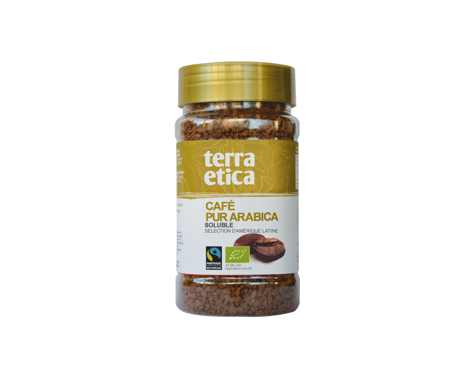 Café arabica soluble sélection d'Amérique Latine bio et équitable en format 100g Café Michel I Terra Etica