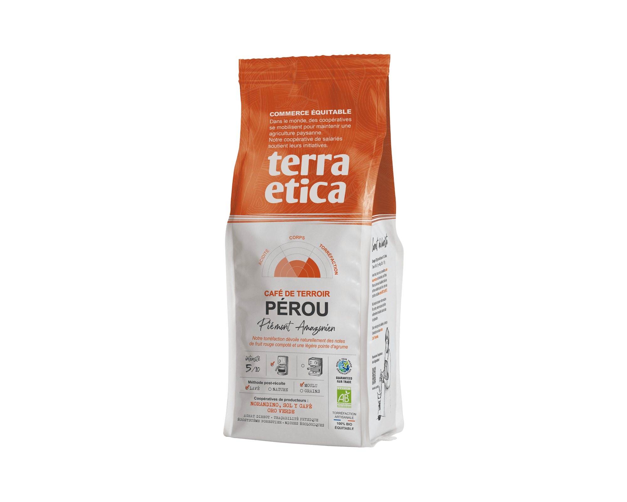 Pur arabica Pérou moulu biologique et issu du commerce équitable 250gr Terra Etica I Café Michel