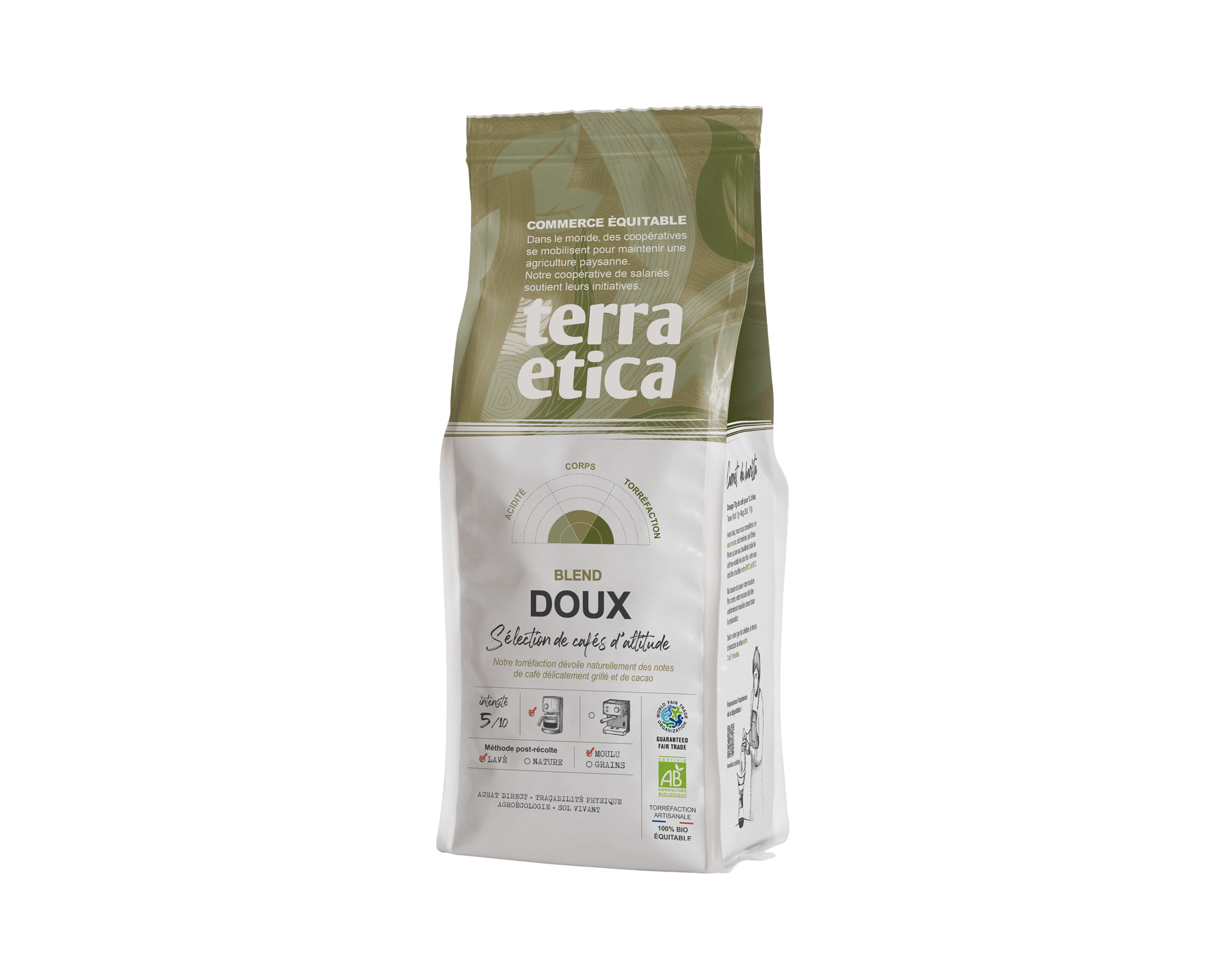 Mélange blend café Doux biologique et issu du commerce équitable en format 250g - Terra Etica I Café Michel