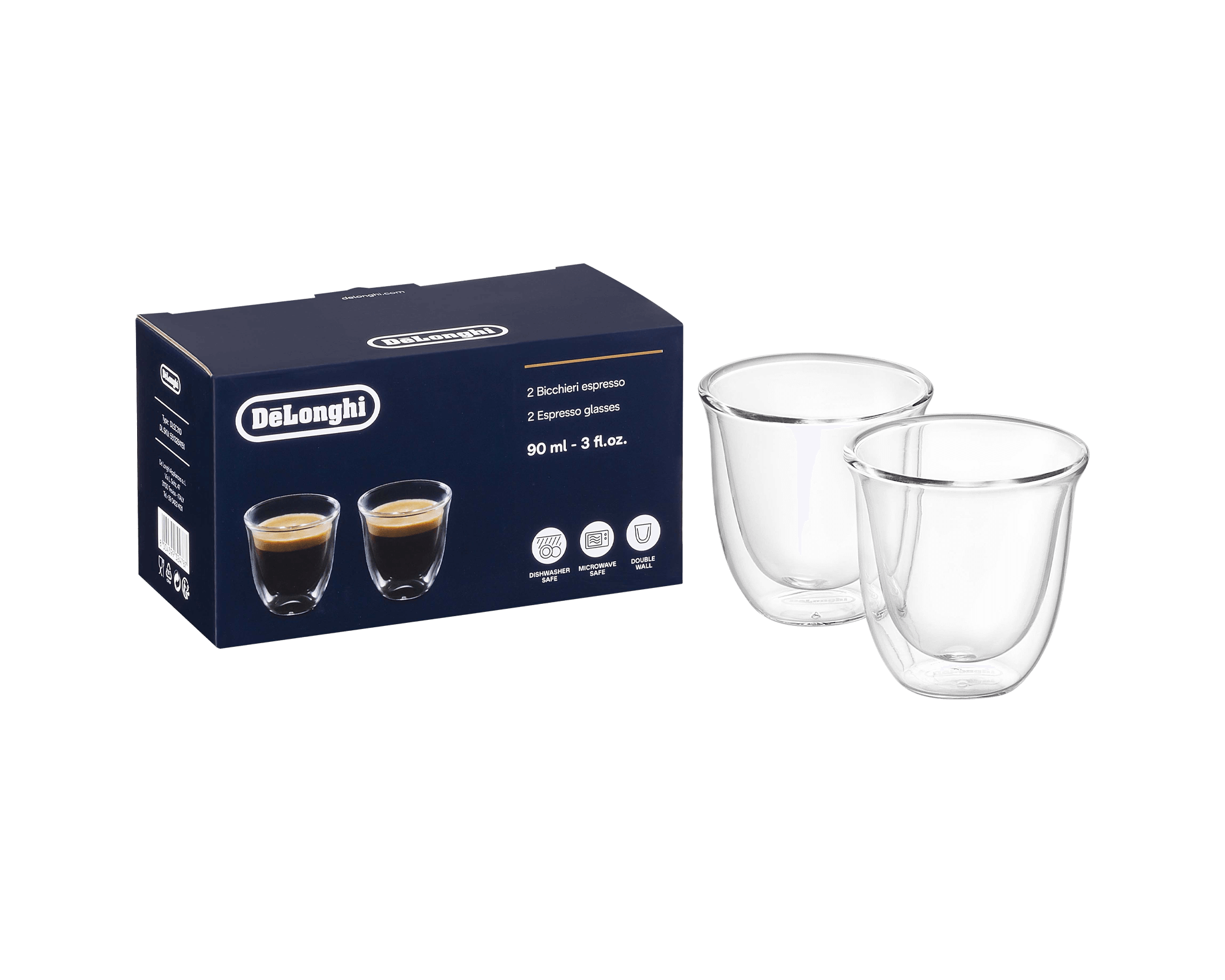 Set de 2 tasses à café pour expresso de De'Longhi - Terra Etica I Café Michel