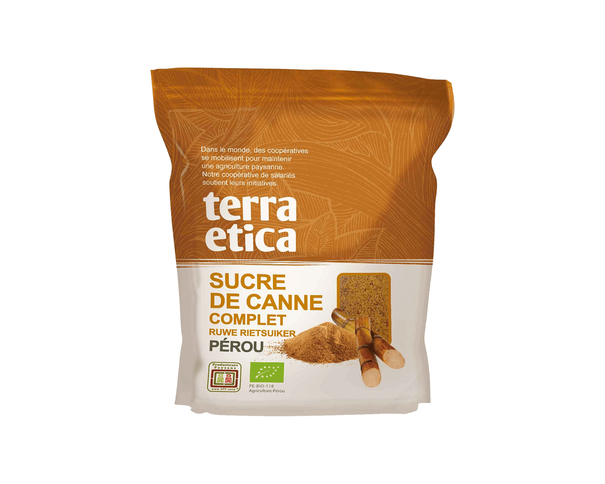 Sucre complet de canne bio et équitable du Pérou I Terra Etica