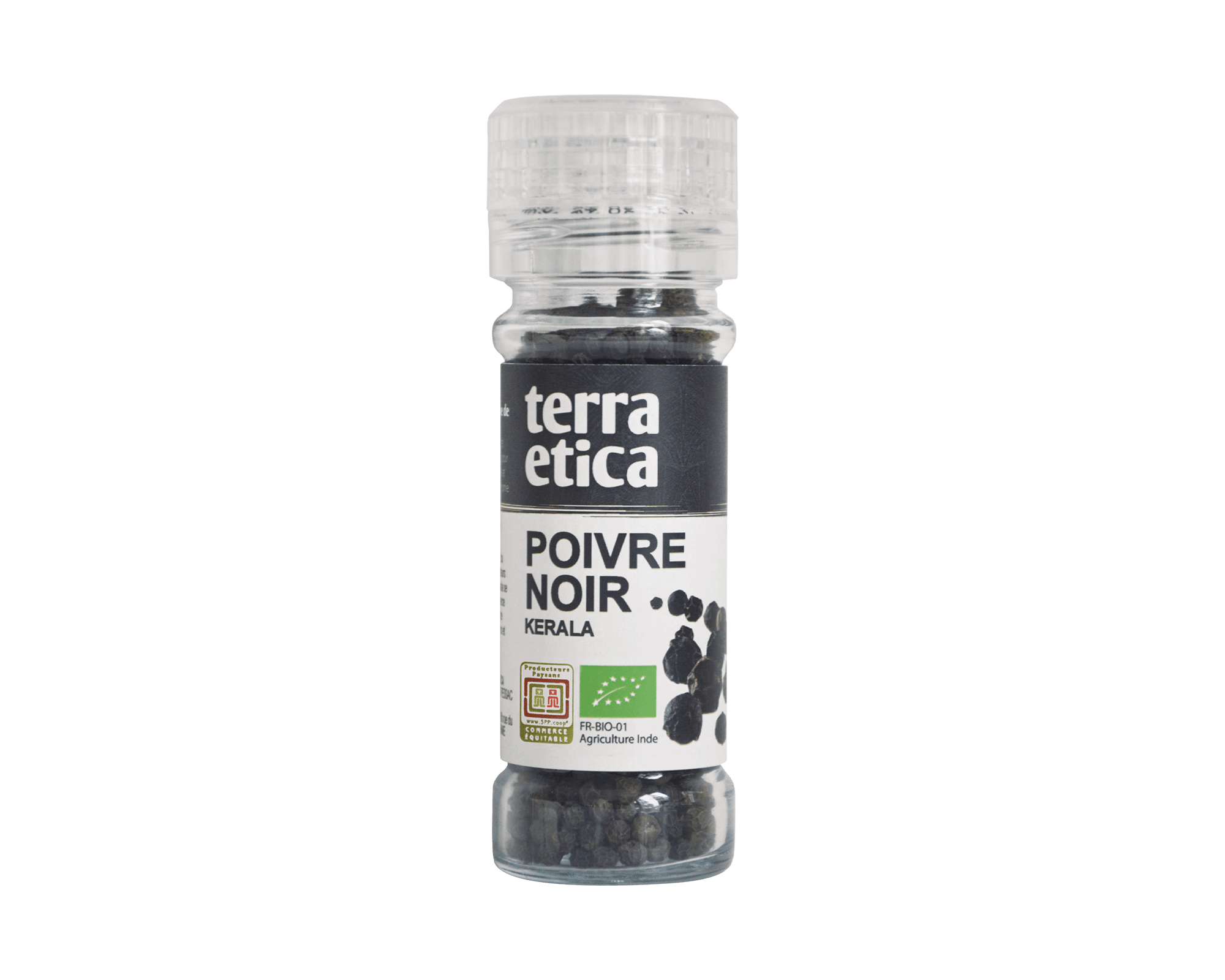 Poivre noir en grains du Kerala biologique et équitable - Terra Etica