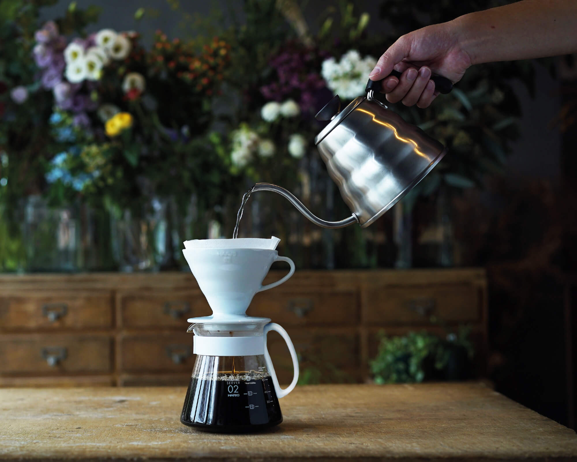 Filtres en papier naturel pour cafetière V60-02 de Hario I Café Michel