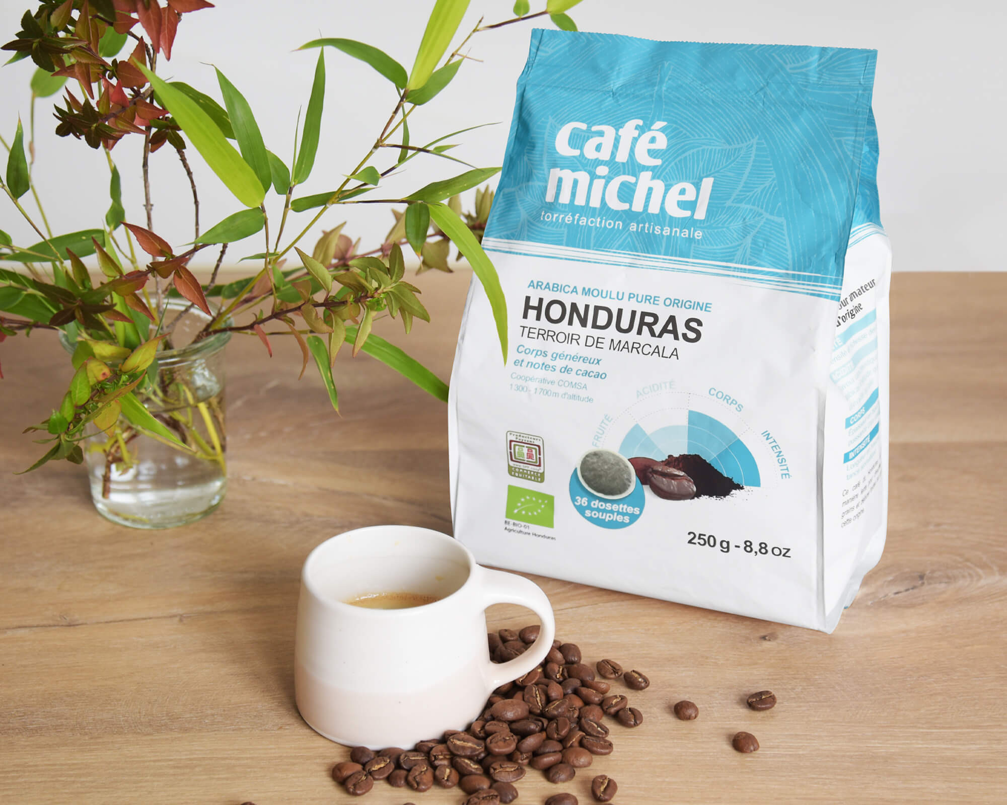 Dosettes souples d'arabica du Honduras biologique et équitable - Café Michel