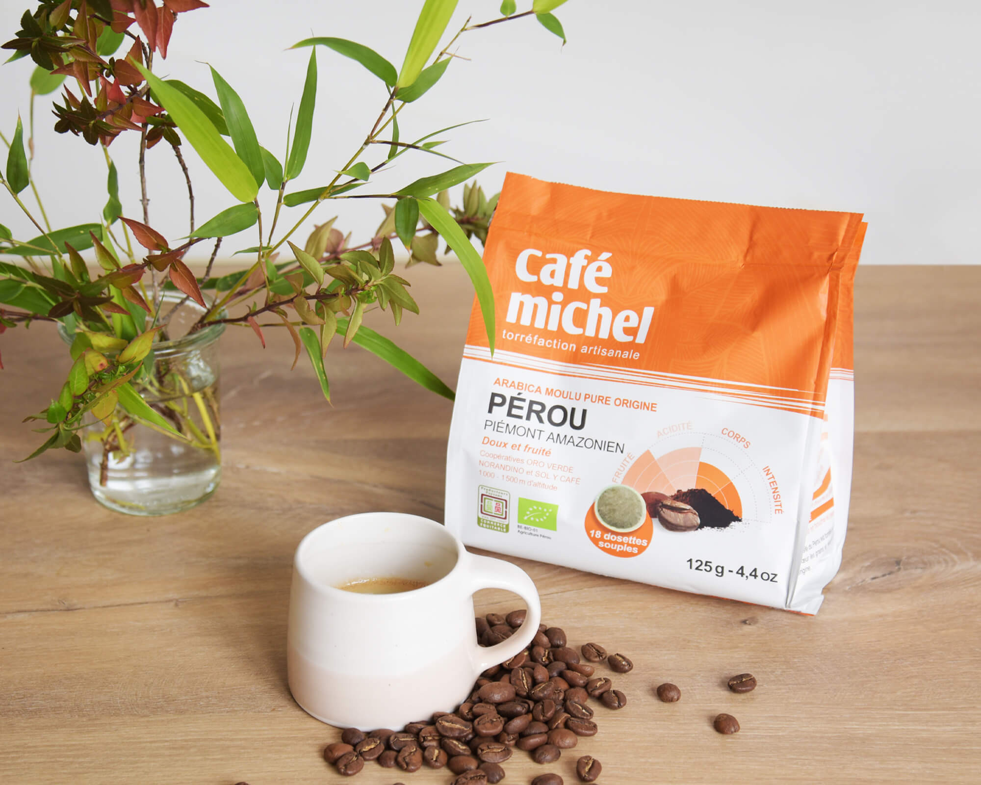 Pur arabica du Pérou en dosettes biologique et équitable - Café Michel