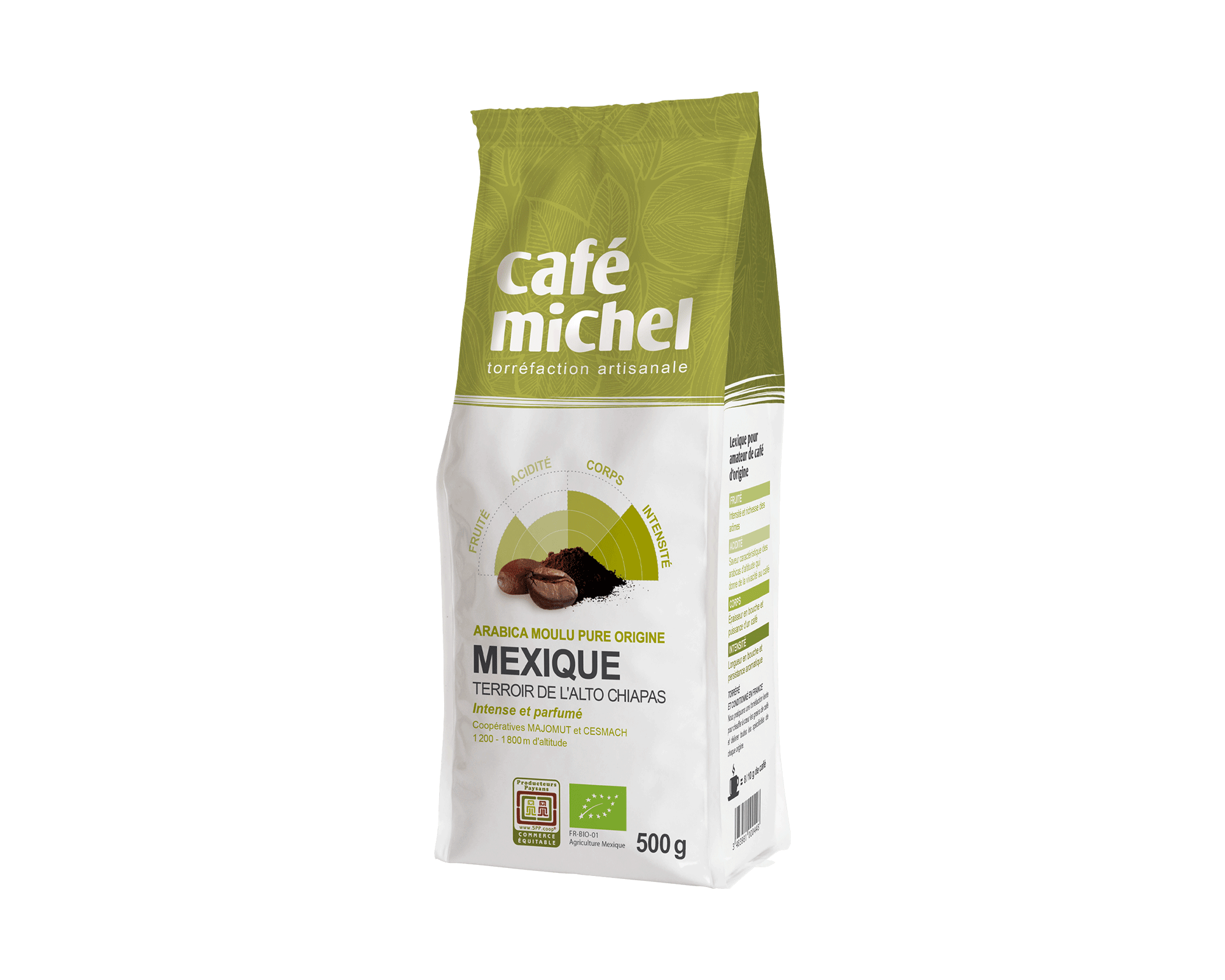 Pur arabica Mexique Moulu biologique et équitable 500g I Café Michel