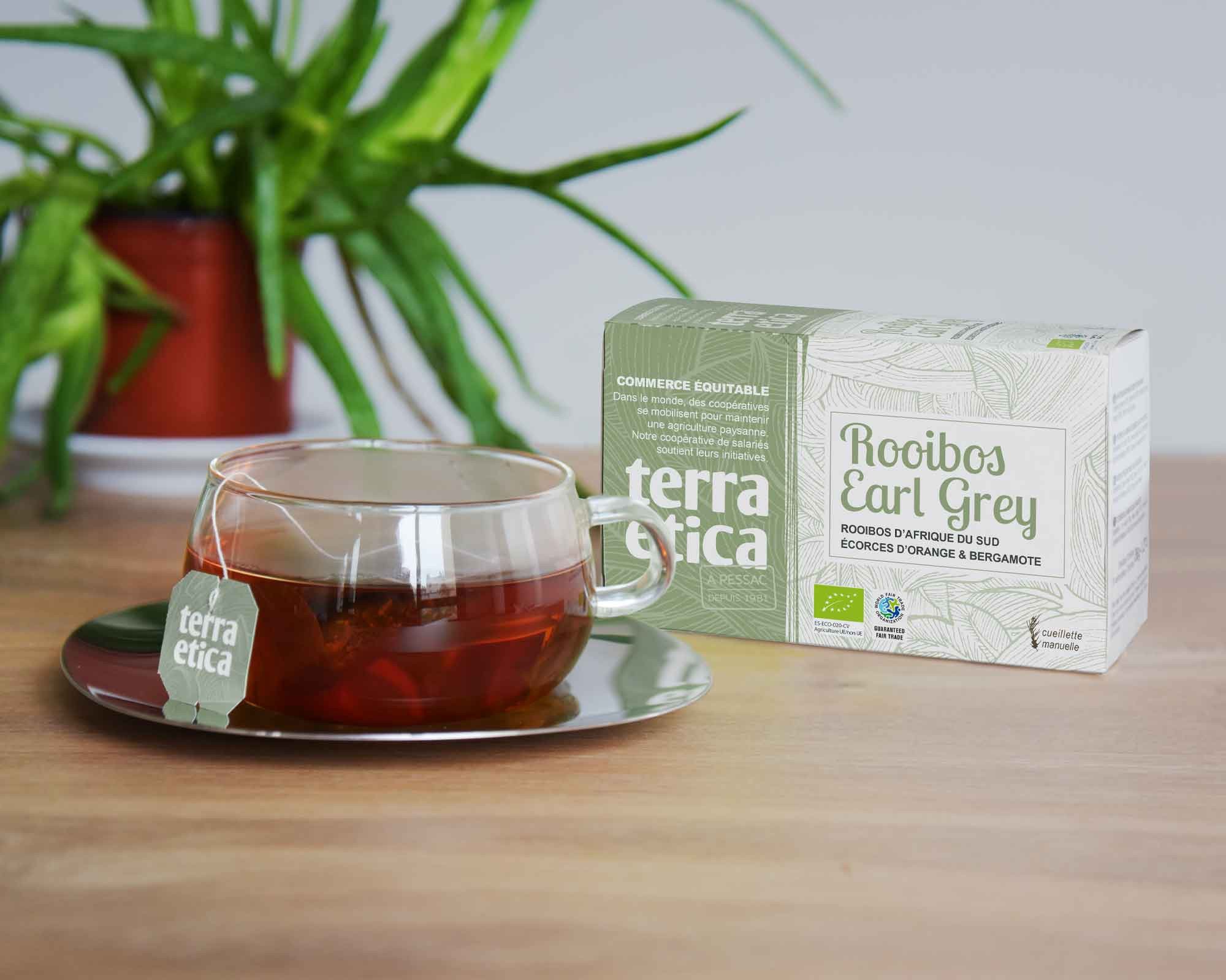 Rooibos earl grey d'Afrique du Sud équitable et bio à la bergamote I Terra Etica