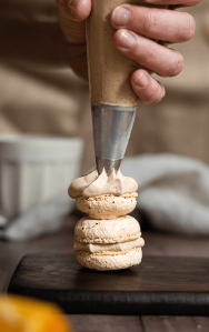 Recette : Macaron marmelade d’orange et crème de café