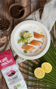 Recette : Gravlax de truite au café